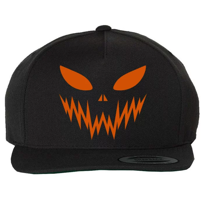 Halloween Spooky Pumpkin Wool Snapback Cap