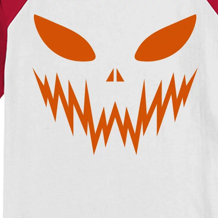 Halloween Spooky Pumpkin Kids Colorblock Raglan Jersey