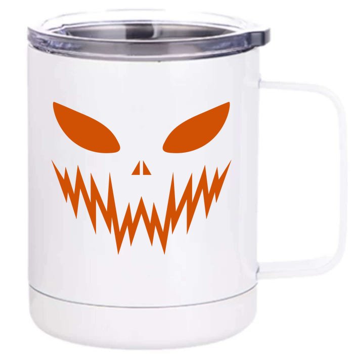 Halloween Spooky Pumpkin Front & Back 12oz Stainless Steel Tumbler Cup