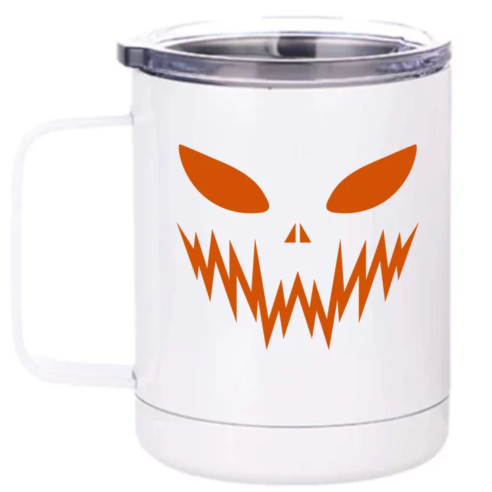 Halloween Spooky Pumpkin Front & Back 12oz Stainless Steel Tumbler Cup