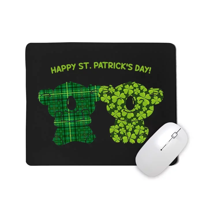 Happy St Patrick's Day Irish Kilt Shamrock Pattern Mousepad