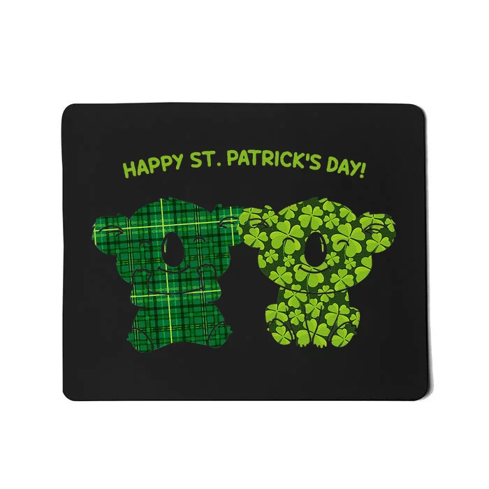 Happy St Patrick's Day Irish Kilt Shamrock Pattern Mousepad