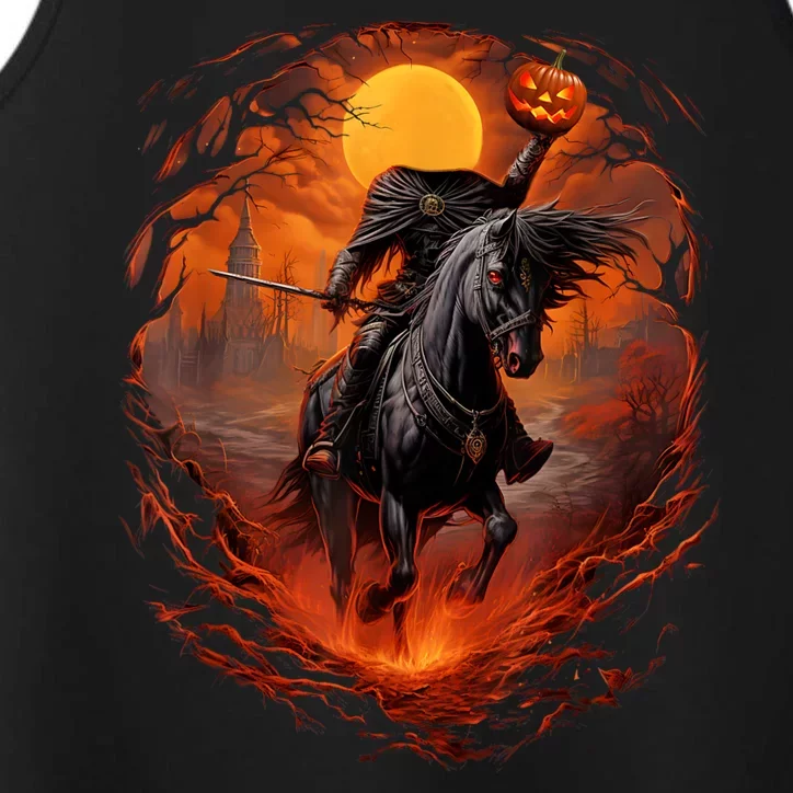 Halloween Scary Pumpkin Headless Horseman AI Performance Tank