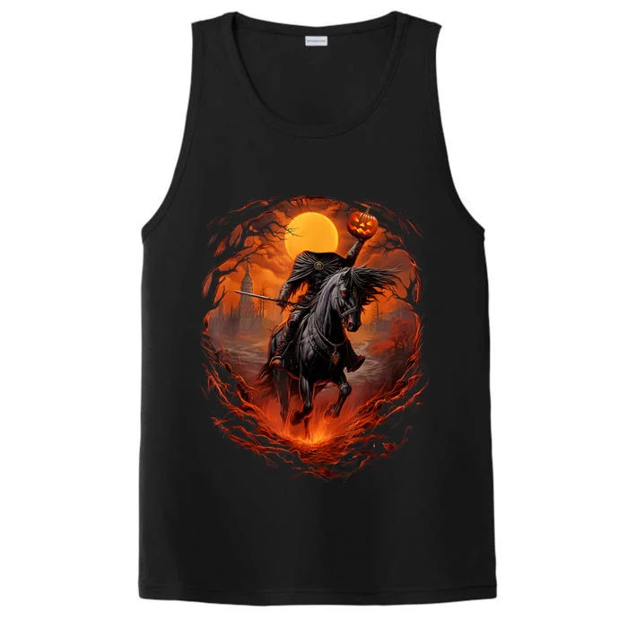 Halloween Scary Pumpkin Headless Horseman AI Performance Tank