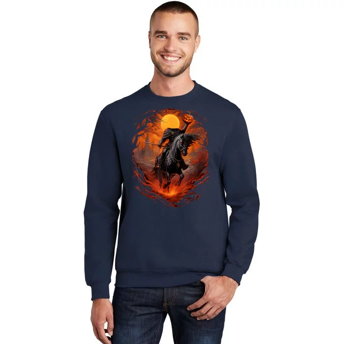 Halloween Scary Pumpkin Headless Horseman AI Tall Sweatshirt