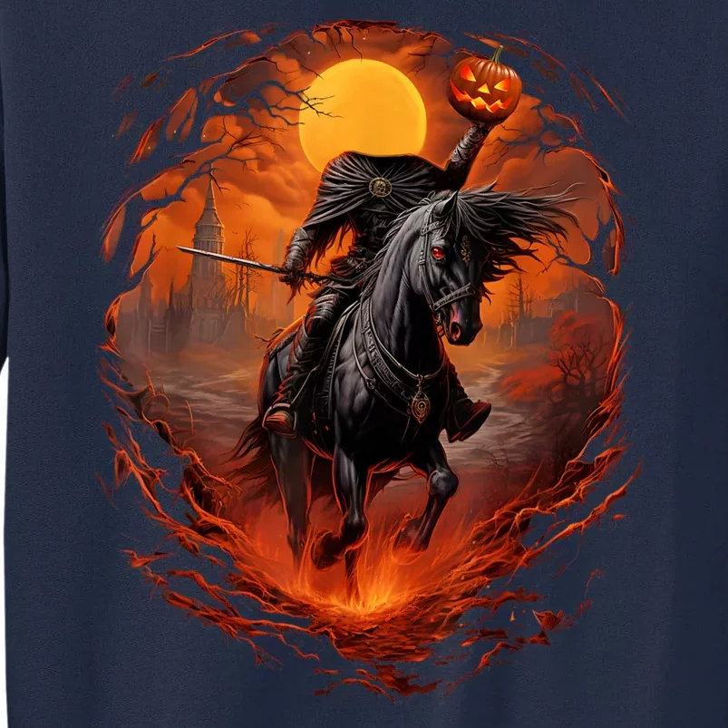 Halloween Scary Pumpkin Headless Horseman AI Tall Sweatshirt