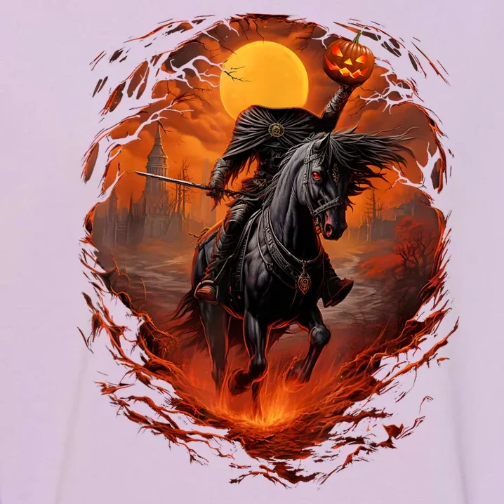 Halloween Scary Pumpkin Headless Horseman AI Garment-Dyed Sweatshirt