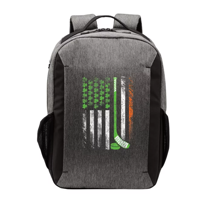 Hockey St Patricks Day American Flag Vintage Shamrock Cool Gift Vector Backpack