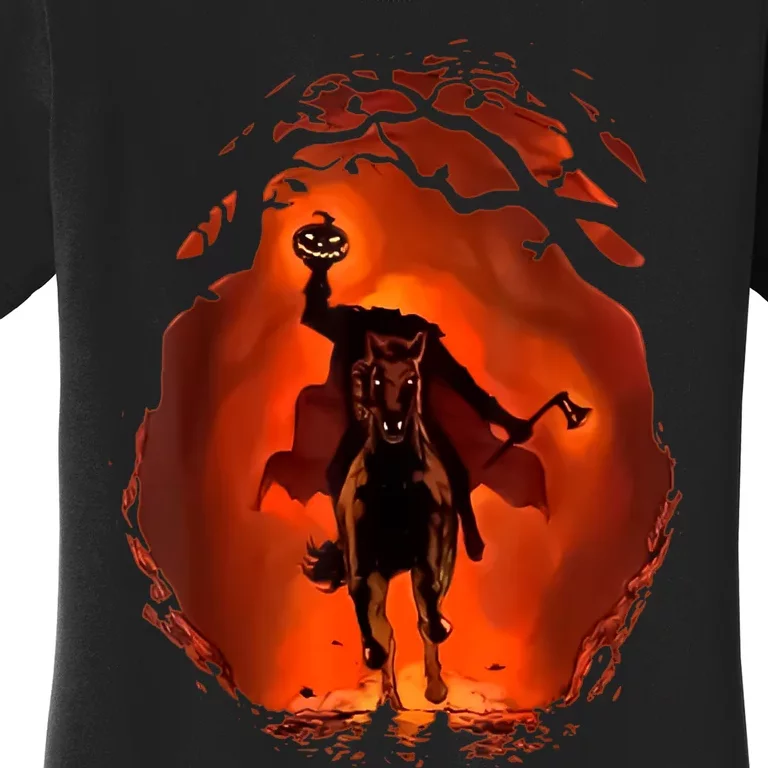 Halloween Scary Pumpkin Headless Horseman Women's T-Shirt