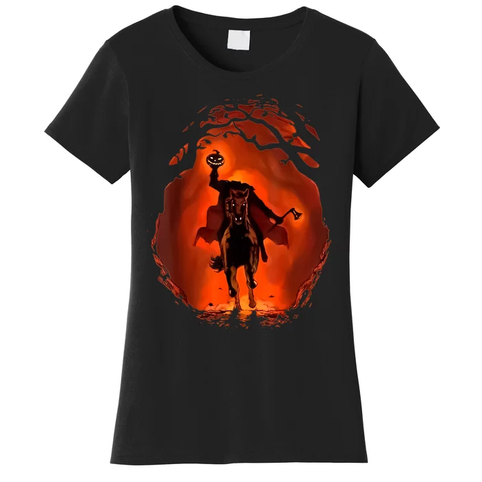 Halloween Scary Pumpkin Headless Horseman Women's T-Shirt