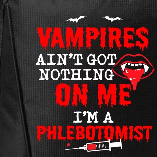 Halloween Spooky Phlebotomist Phlebotomy Nurse Tech Gift City Backpack