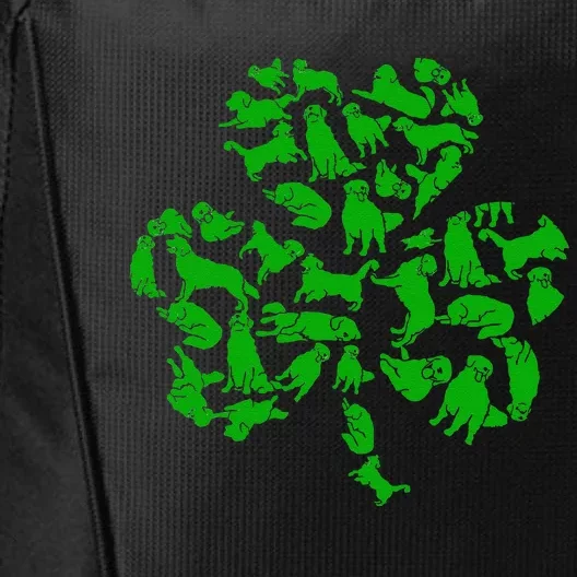 happy St. Patricks Day Golden Retriever Shenanigans apparel City Backpack