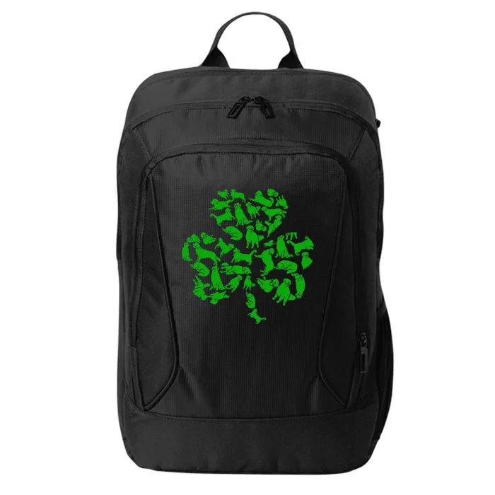 happy St. Patricks Day Golden Retriever Shenanigans apparel City Backpack