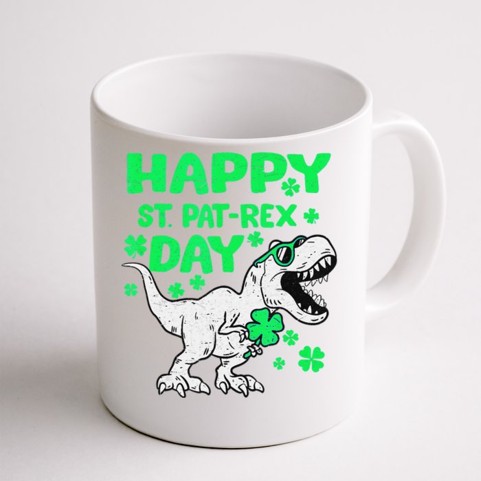 Happy St PaT Rex Dinosaur Saint Patrick's Day Front & Back Coffee Mug