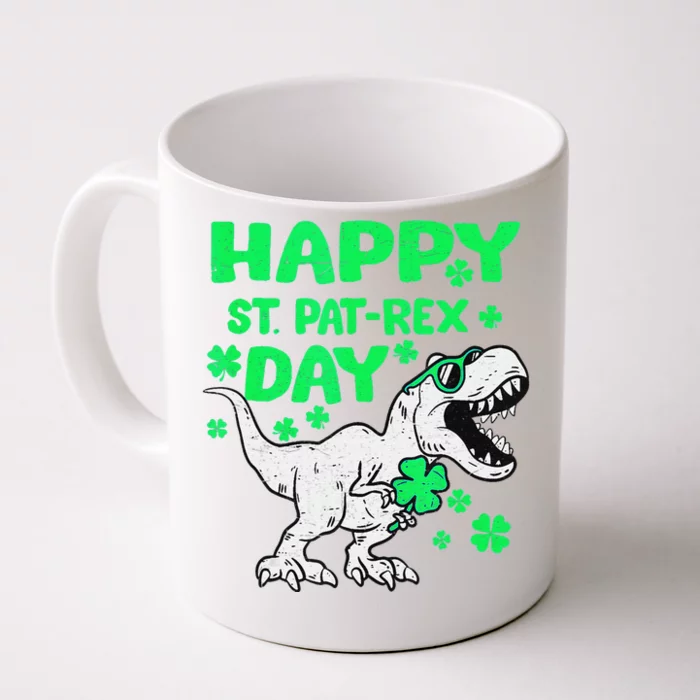 Happy St PaT Rex Dinosaur Saint Patrick's Day Front & Back Coffee Mug