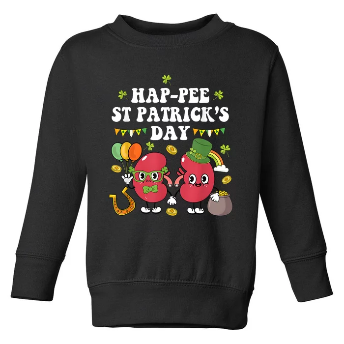 Happee St Patricks Day Kidneys Shamrock Urology Nurse Toddler Sweatshirt