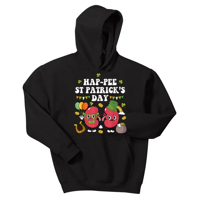 Happee St Patricks Day Kidneys Shamrock Urology Nurse Kids Hoodie