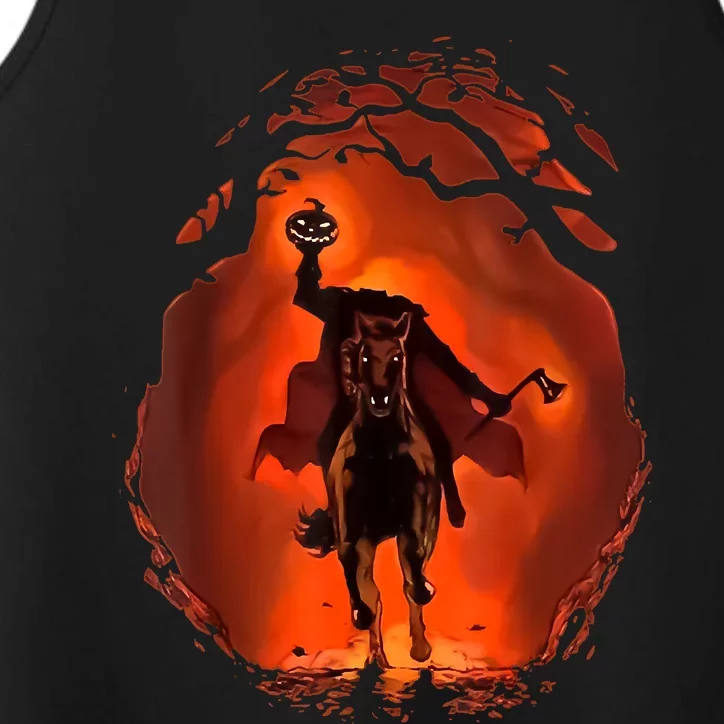 Halloween Scary Pumpkin Headless Horseman Performance Tank