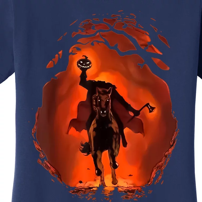 Halloween Scary Pumpkin Headless Horseman Women's T-Shirt