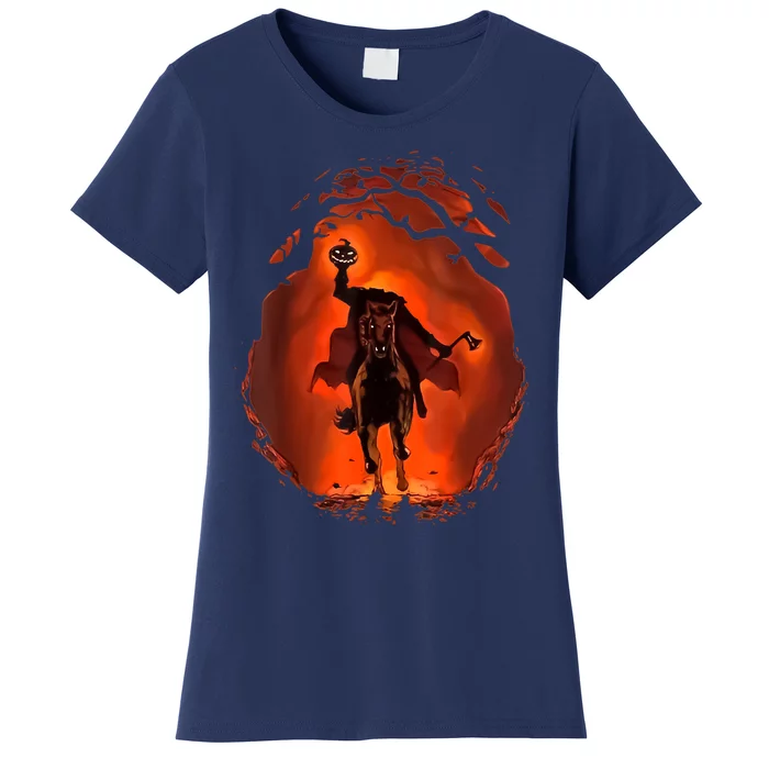 Halloween Scary Pumpkin Headless Horseman Women's T-Shirt