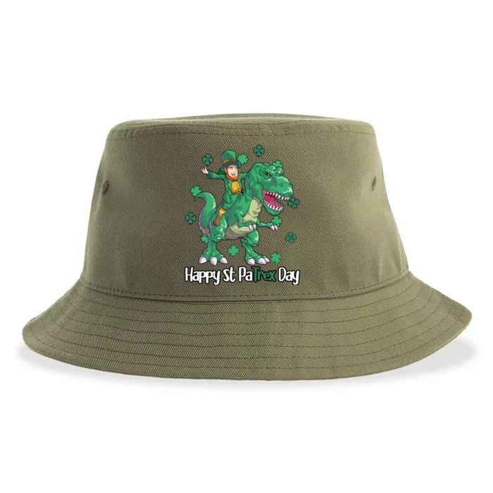 Happy St Patrex Day Leprechaun Sustainable Bucket Hat