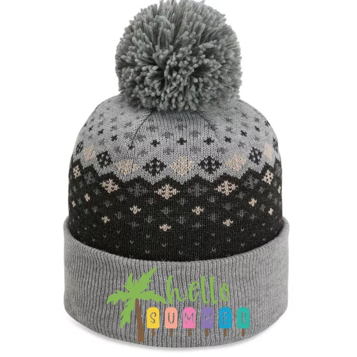 Hello Summer Popsicles Tropical The Baniff Cuffed Pom Beanie