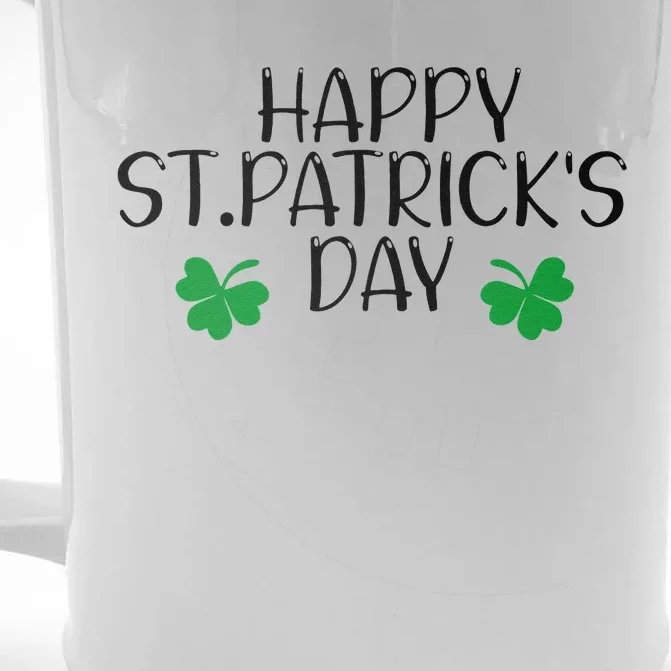 Happy Saint Patrick's Day Lucky Charm Paddy's Day March 17 Day Front & Back Beer Stein