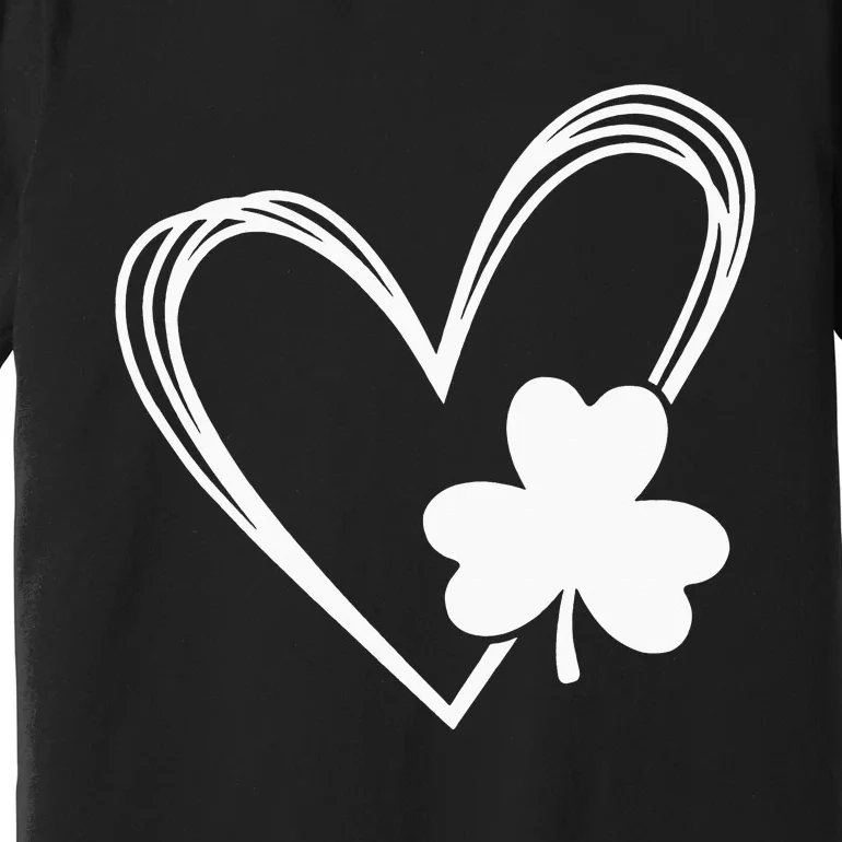 Heart St Patricks Day Shamrock Irish Premium T-Shirt