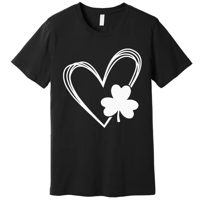 Heart St Patricks Day Shamrock Irish Premium T-Shirt