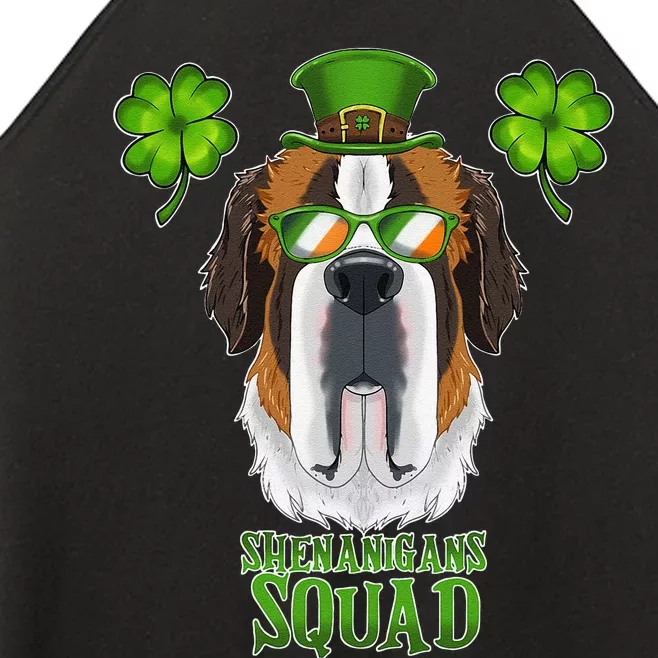 happy St. Patricks Day Bernard Shenanigans apparel Women’s Perfect Tri Rocker Tank