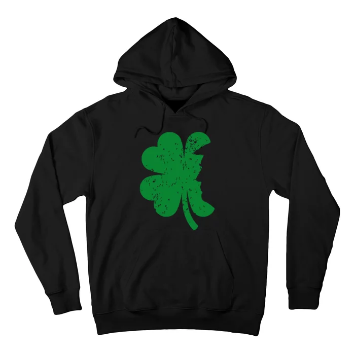 Happy St Patricks Day Clover Leaf Trump Distressed Hoodie