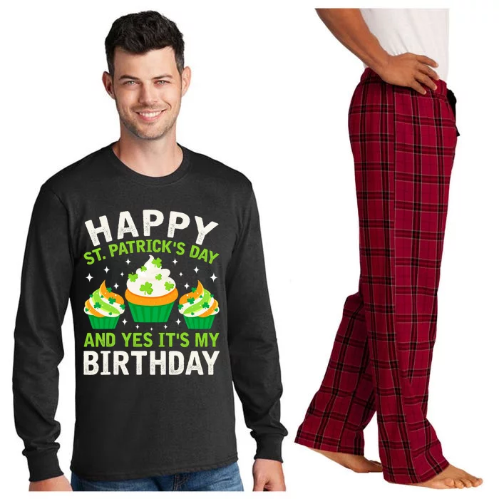 Happy St Patricks Day Birthday Saint Paddys Long Sleeve Pajama Set