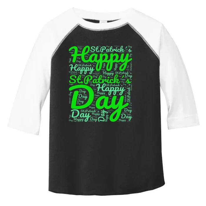 Happy St Patricks day wordart Toddler Fine Jersey T-Shirt