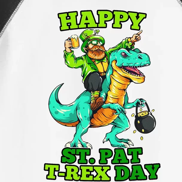 Happy St. Pat TRex Day Saint Patrick's Leprechaun Dinosaur Toddler Fine Jersey T-Shirt