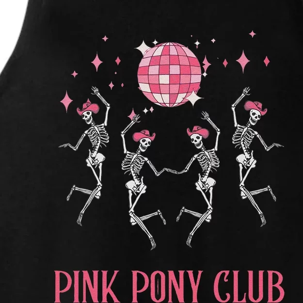 Halloween Skeleton Pony Club Cowgirl Western Birthday Gift Ladies Tri-Blend Wicking Tank