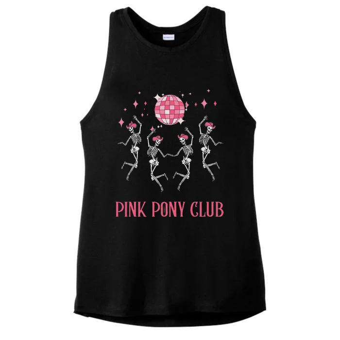 Halloween Skeleton Pony Club Cowgirl Western Birthday Gift Ladies Tri-Blend Wicking Tank