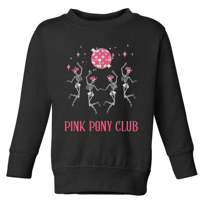 Halloween Skeleton Pony Club Cowgirl Western Birthday Gift Toddler Sweatshirt