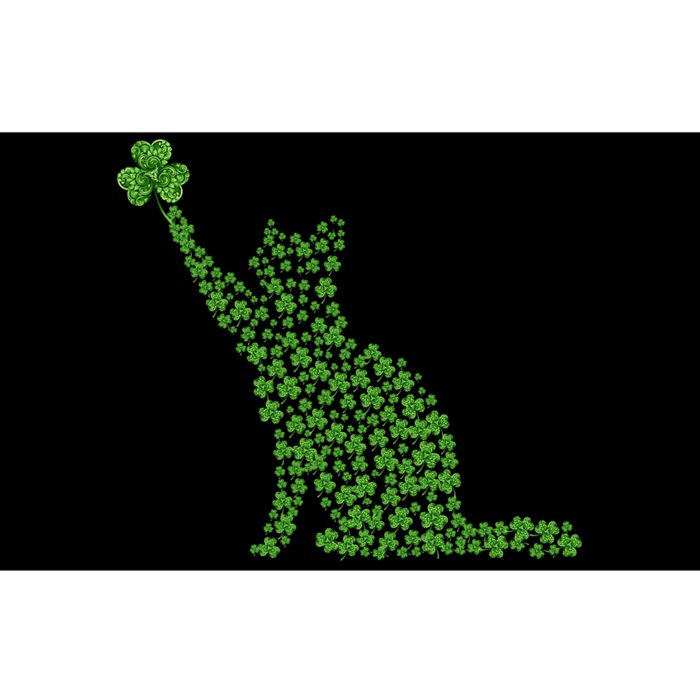 Happy Saint Patrick's Day Shamrock Cat Bumper Sticker