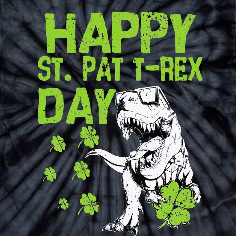 Happy St. Pat t-Rex Day Saint Shenanigan Clover Irishman Tie-Dye T-Shirt