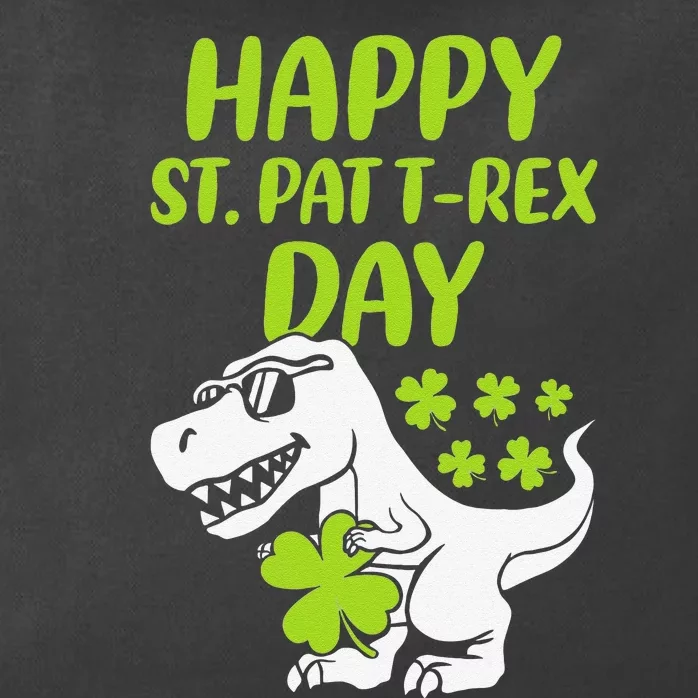 Happy St Pat T Rex Saint Patrick's Day Dinosaur Love Cute Zip Tote Bag