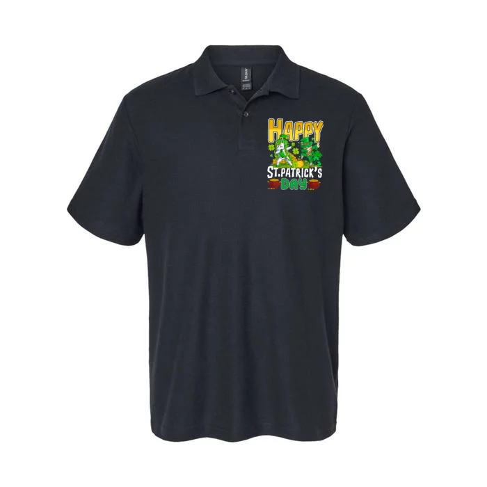 Happy St Patrick’s Day Unicorn Dab Softstyle Adult Sport Polo