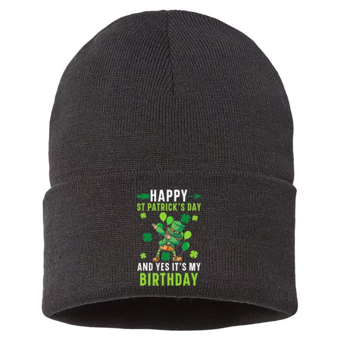 Happy St Patrick's Day And Yes It's My Birthday Irish Sustainable Knit Beanie