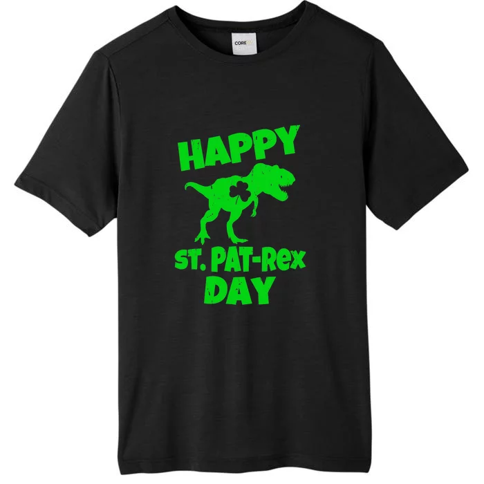 Happy St Pat Trex Day Dino St Patricks Day ChromaSoft Performance T-Shirt