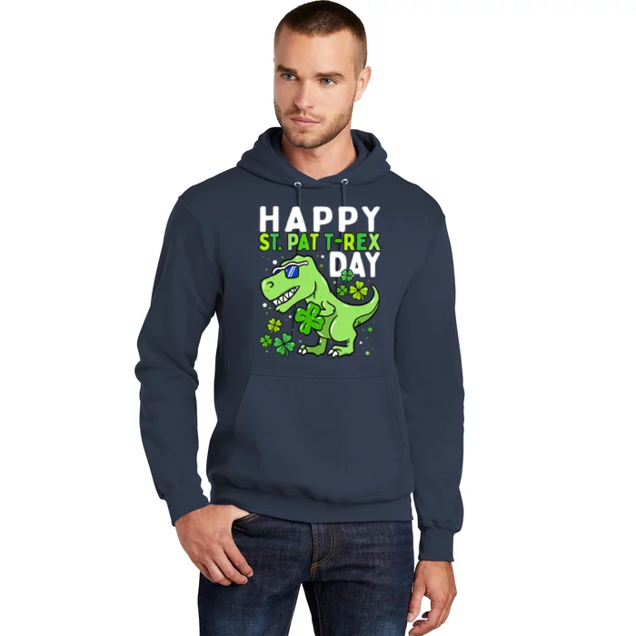 Happy St Pat Trex Day Dino St Patricks Day Boy Hoodie