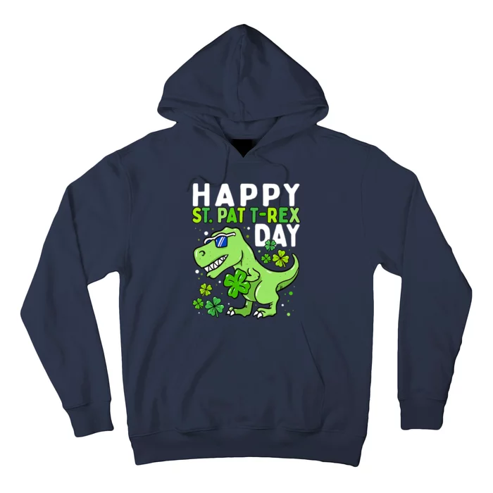 Happy St Pat Trex Day Dino St Patricks Day Boy Hoodie