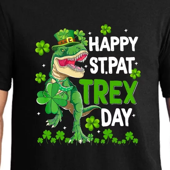 Happy St Pat Trex Patricks Day Boys Men Dinosaur TRex Pajama Set