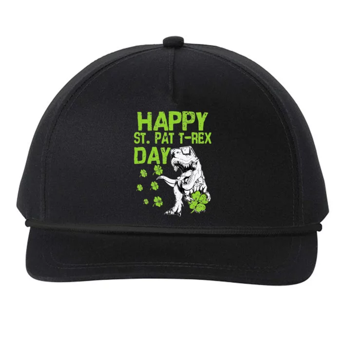 Happy St. Pat t-Rex Day Saint Shenanigan Clover Irishman Snapback Five-Panel Rope Hat