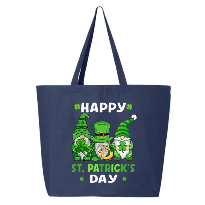 Happy St Patricks Day Gnomes Shamrock Lucky 25L Jumbo Tote