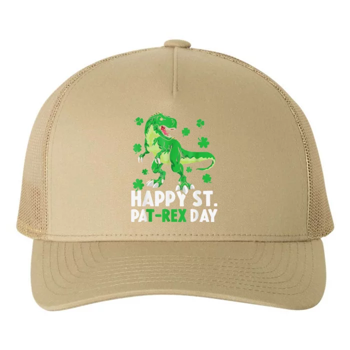 Happy St PaT Rex Dinosaur Saint Patrick's Day Forss Yupoong Adult 5-Panel Trucker Hat