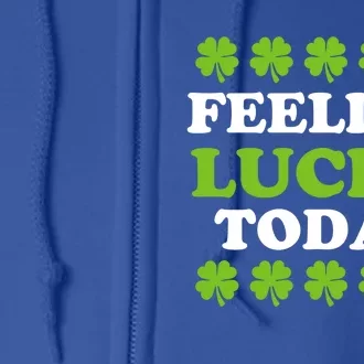 Hybrid St Patrick's Day Feeling Lucky Cute Gift Full Zip Hoodie